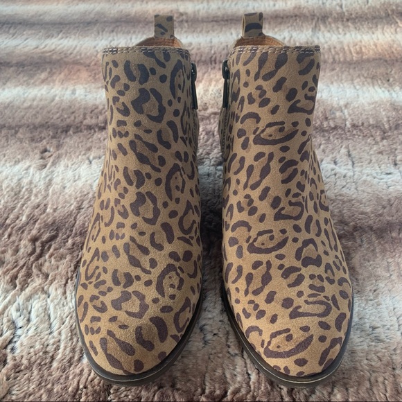 Lucky Brand Basel Bootie Leopard Javan Suede - Picture 3 of 11